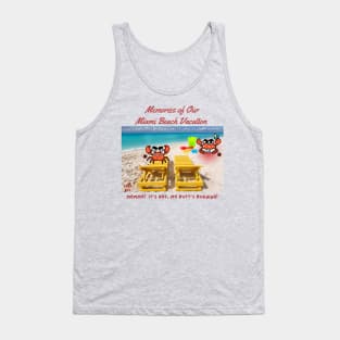 Scrappy's butt's burning in Miami Beach Tank Top